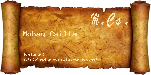 Mohay Csilla névjegykártya