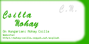 csilla mohay business card
